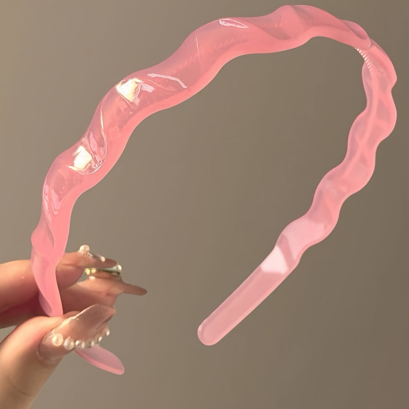 Hairband for Women in Jelly Color, Face Washing, Hair Pressing, Teeth, Waves, Anti-slip Headband, Women's Outing, Versatile Hair Clip, Temperament Headwear