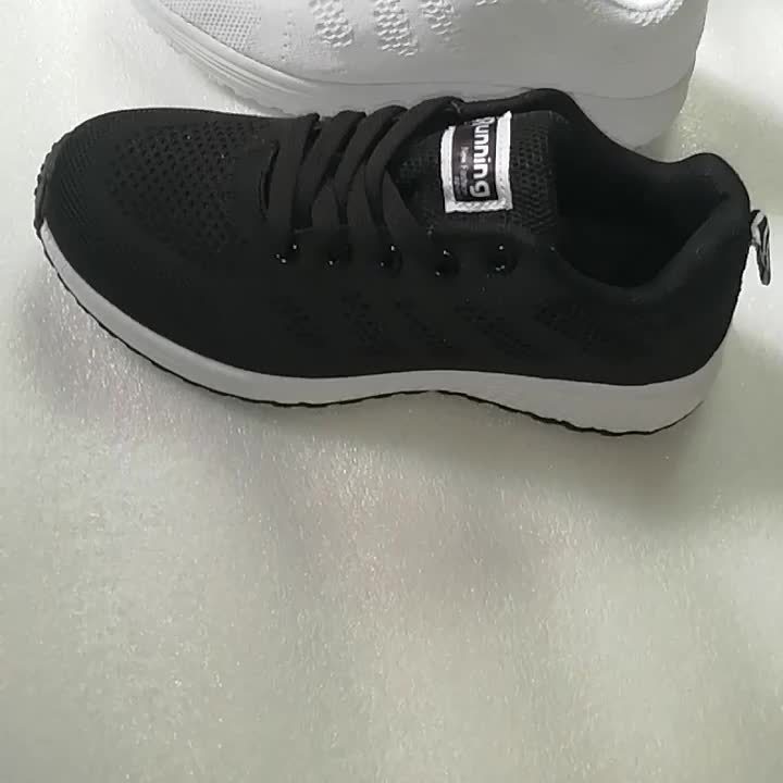Women's Letter Graphic Lace-up Walking Shoes, Mesh Breathable Athletic Sneakers For Tennis Fitness Gym