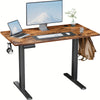 Height Adjustable Electric Standing Desk - 40/48/55/63 Inch Motorized Lift Computer Task Table with Spacious Workspace - Ergonomic Rising Desk for Office and Home with 4 Color Options