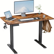 Height Adjustable Electric Standing Desk - 40/48/55/63 Inch Motorized Lift Computer Task Table with Spacious Workspace - Ergonomic Rising Desk for Office and Home with 4 Color Options