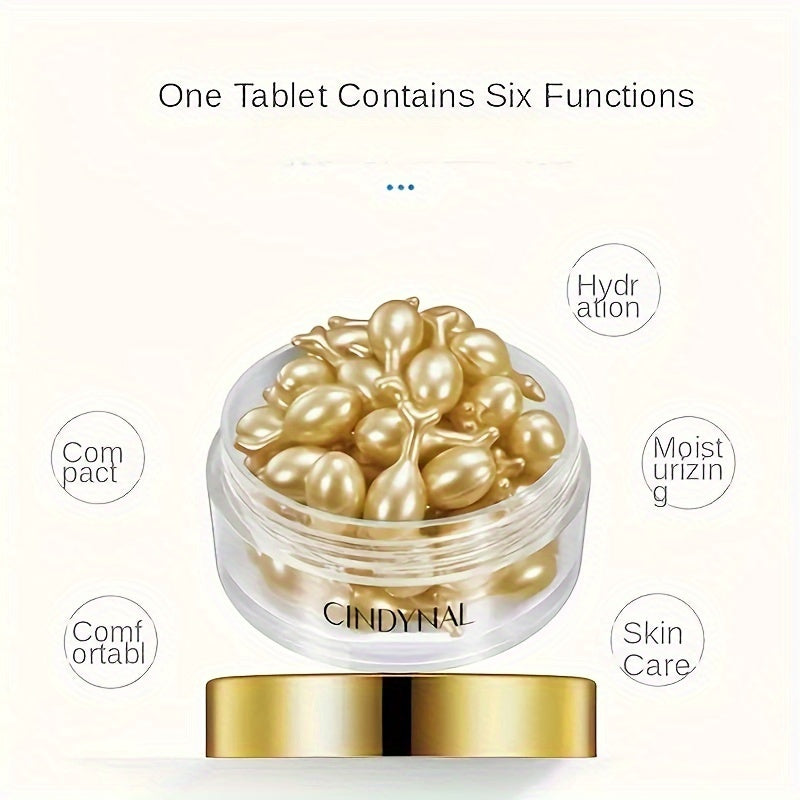 3 Boxes of Placenta and Hyaluronic Acid Essence Capsules, Enhance Moisturizing and Skin Care, Glow, Suitable for Travel, Multifunctional for Facial and Neck Moisturizing