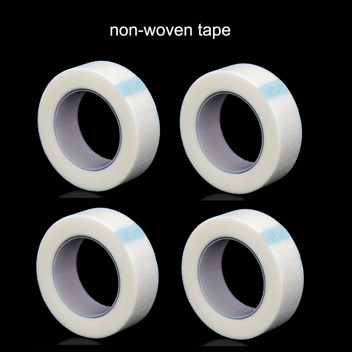 4 Rolls of SoftTouch Micropore Fabric Eyelash Extension Tapes - Breathable, Colorful, Professional-Grade Adhesive for Grafting Eye Lashes - 9m Long, Gentle on Skin, Easy to Remove, Reusable