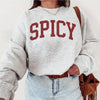 1pc Women'S Casual Crew Neck Sweater, Letter Print Long Sleeve Pullover for Autumn/ Winter, Knit Grey Sweatshirt