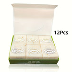 12pcs Rice Milk Soap, Handmade Cleansing Bar For Face And Body Wash, Nourishing And Moisturizing, Gentle Skincare, Suitable For All Skin Types