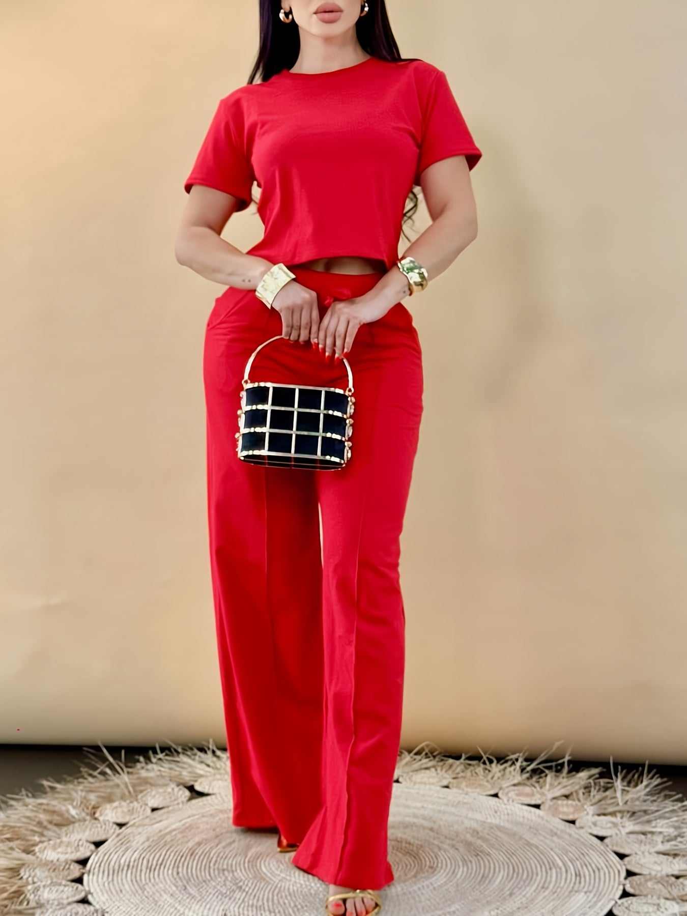 9001 Directional Vacation European And American Outdoor Sports Leisure Home Vacation Style Outfit Pants Set