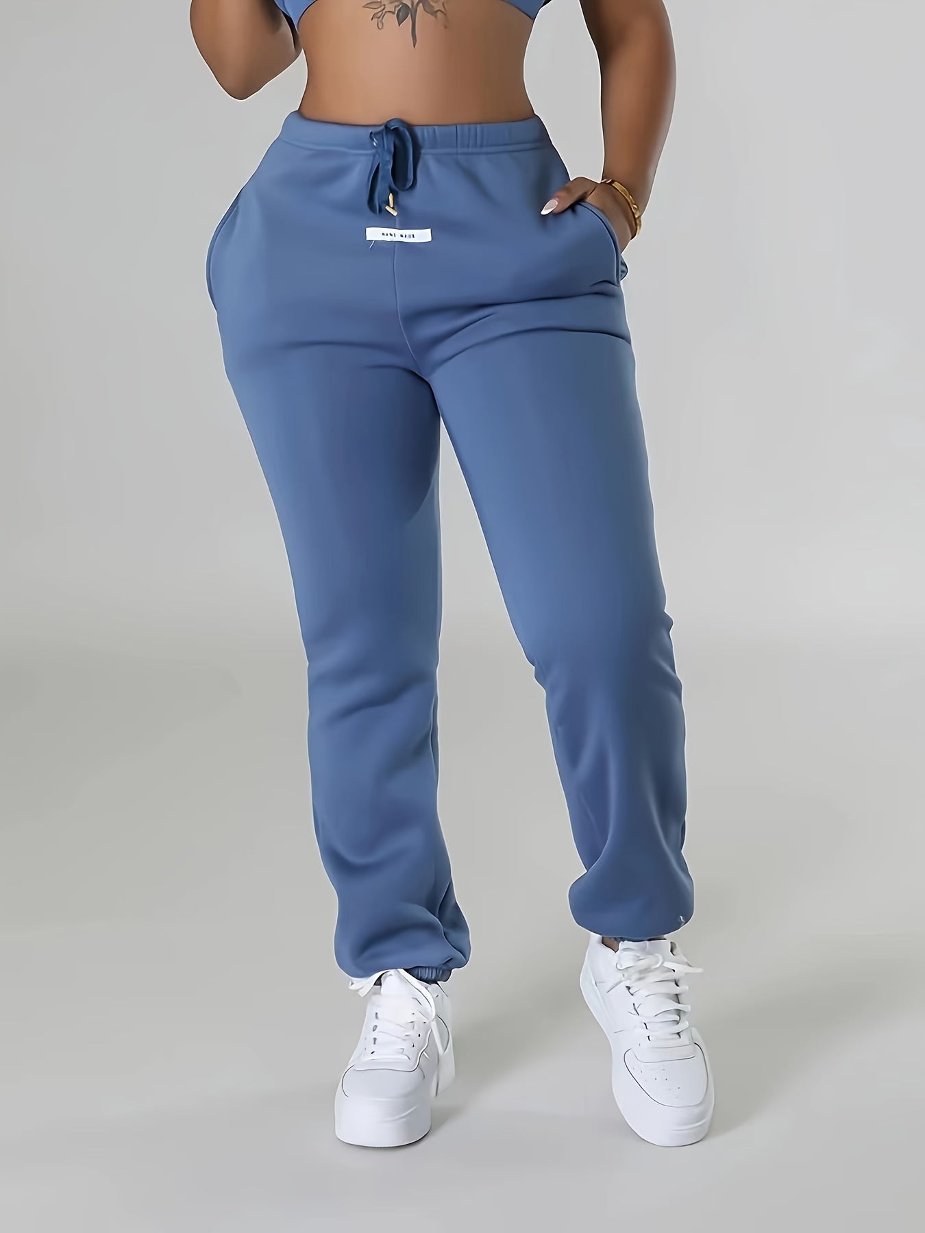 Womens Comfy Drawstring Joggers - Soft & Warm Casual Pants for Autumn/Winter Wear