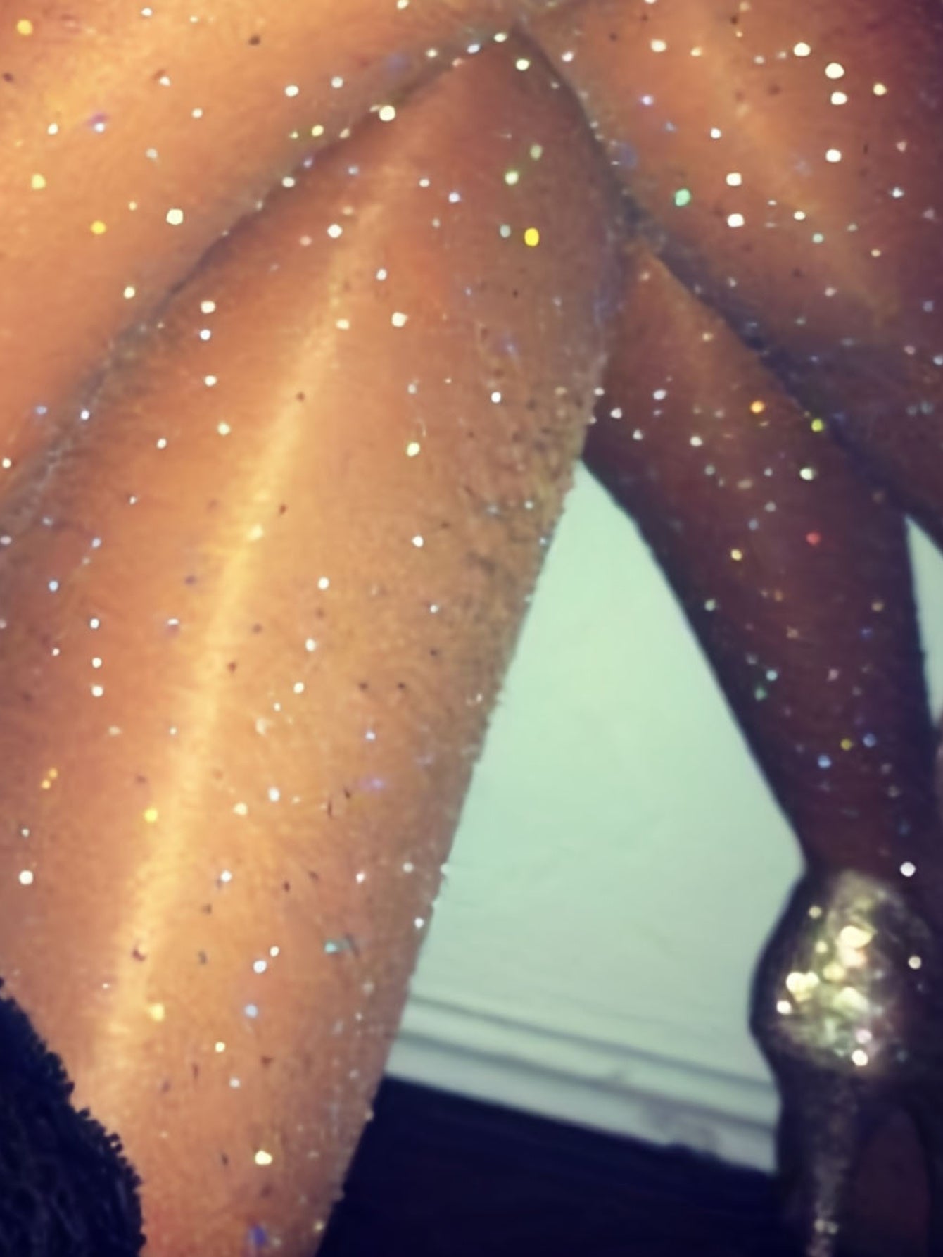 1 Pair Women'S Sparkling Rhinestone Sheer Pantyhose - Sexy Transparent Stockings, Polyester Blend, Solid Color, All-Season Hosiery for Adults