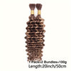 P4/27 Highlight Deep Wave Ombre Highlight Brown Bulk Soft Human Hair Bulk Deep Curly Ombre P4/27 Honey Blonde Bulk Hair Extensions Virgin Human Hair
