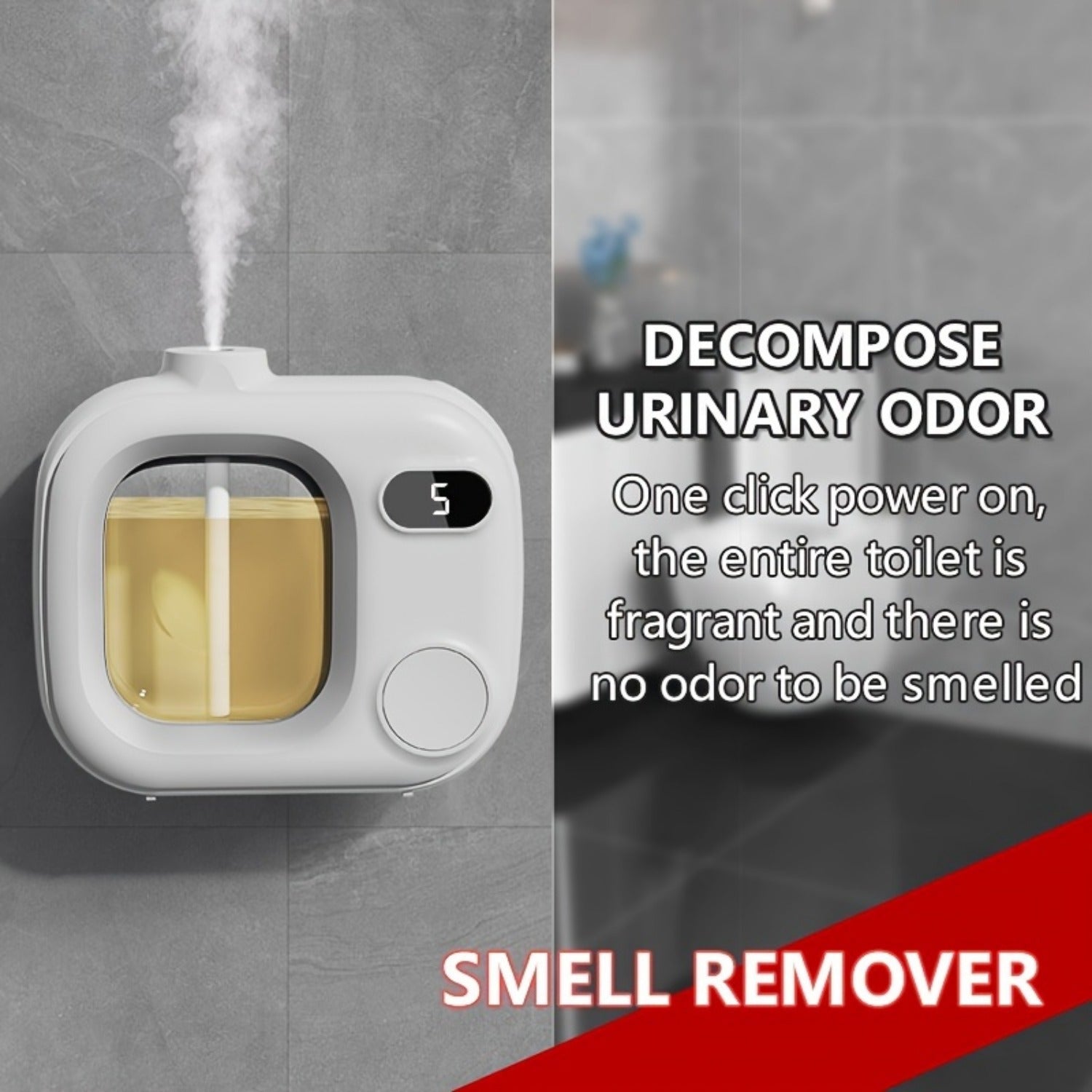Automatic Mini Aromatherapy Diffuser, Mini Humidifier, Long-Lasting Deodorizer for Toilet and Bedroom, Night Light Function, Small Wireless and Portable Humidifier, Air Freshener Diffuser, Easy to Clean, Suitable for Plants,