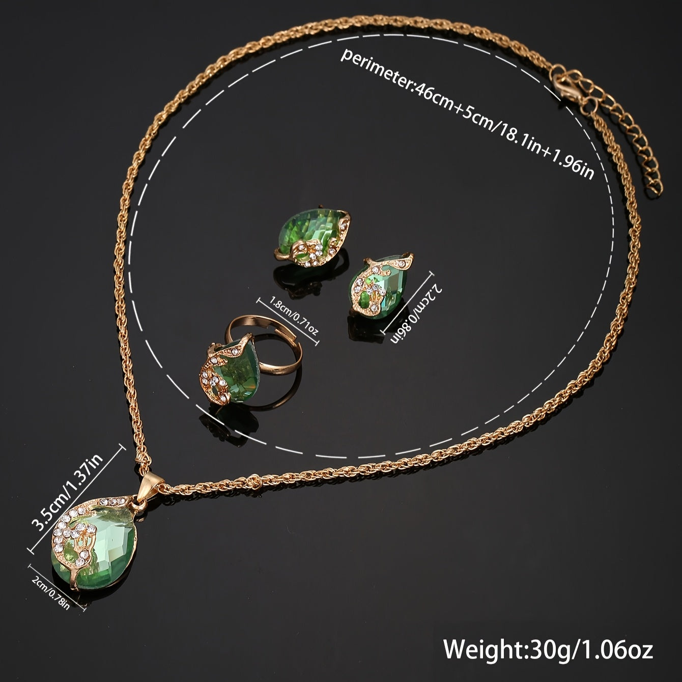 4pcs all-matching simple quartz watch jewelry set. The perfect gift for her for Christmas