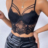 New Sexy Low-Cut Fishbone Eyelash Lace Perspective Backless Sling Corset Top