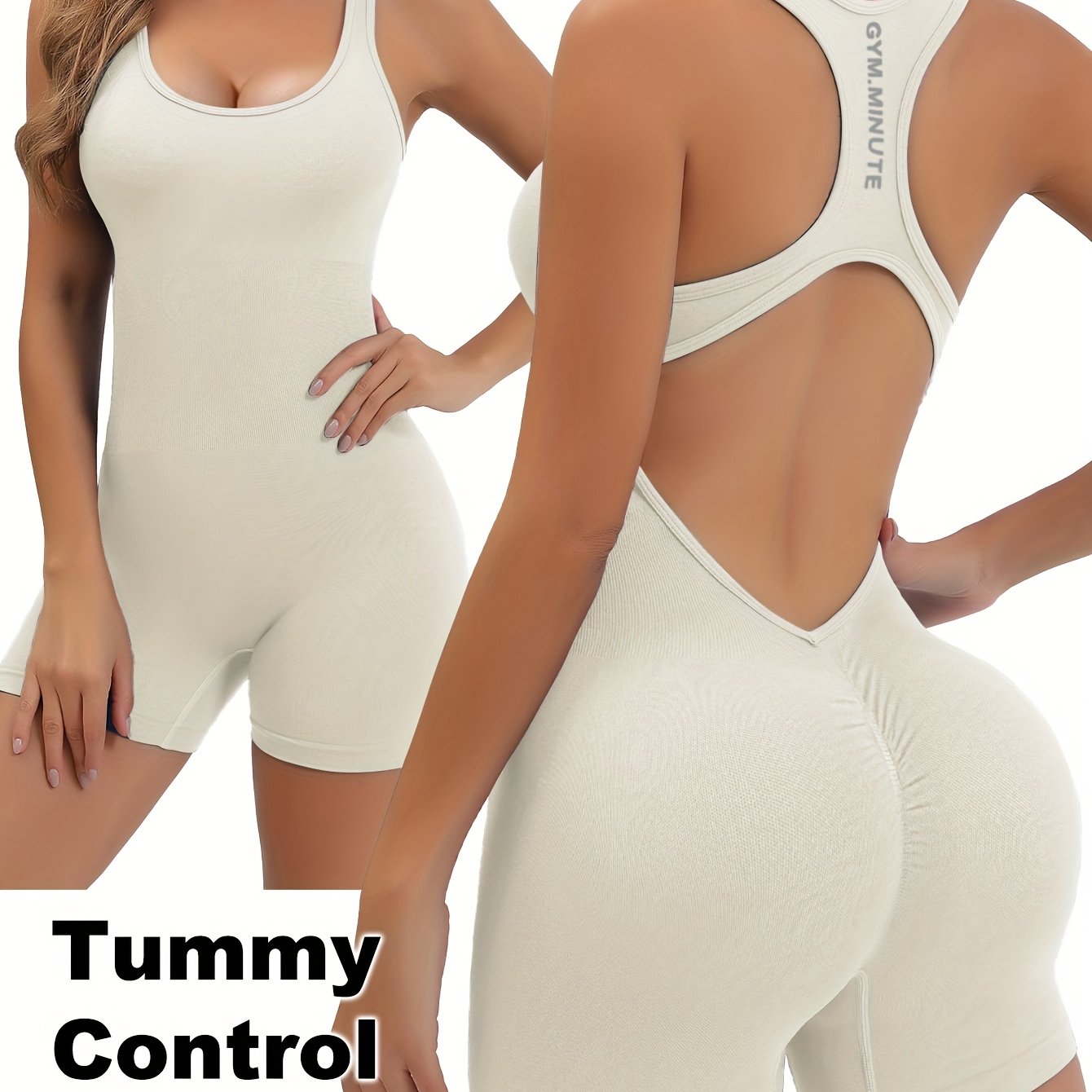 Women's High-Stretch Seamless Brown Jumpsuit Bodysuit - Soft, Breathable, 4-Way Stretch for Yoga, Tennis & Fitness - Quick-Dry, No Sheer Fabric, Machine Washable