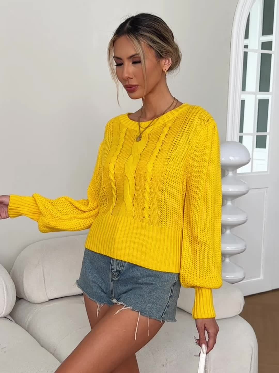 Knitted Pullover D9730#