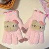 1 Pair Sanrio for hello kitty Y2K Cycling Warm Gloves, Touchscreen Compatible, Women'S Autumn/Winter Aesthetic Mittens, Fashion Accessory Gift Idea, Outdoor Sports Gloves|Sanrio Characters Gloves|Cozy Knit Texture