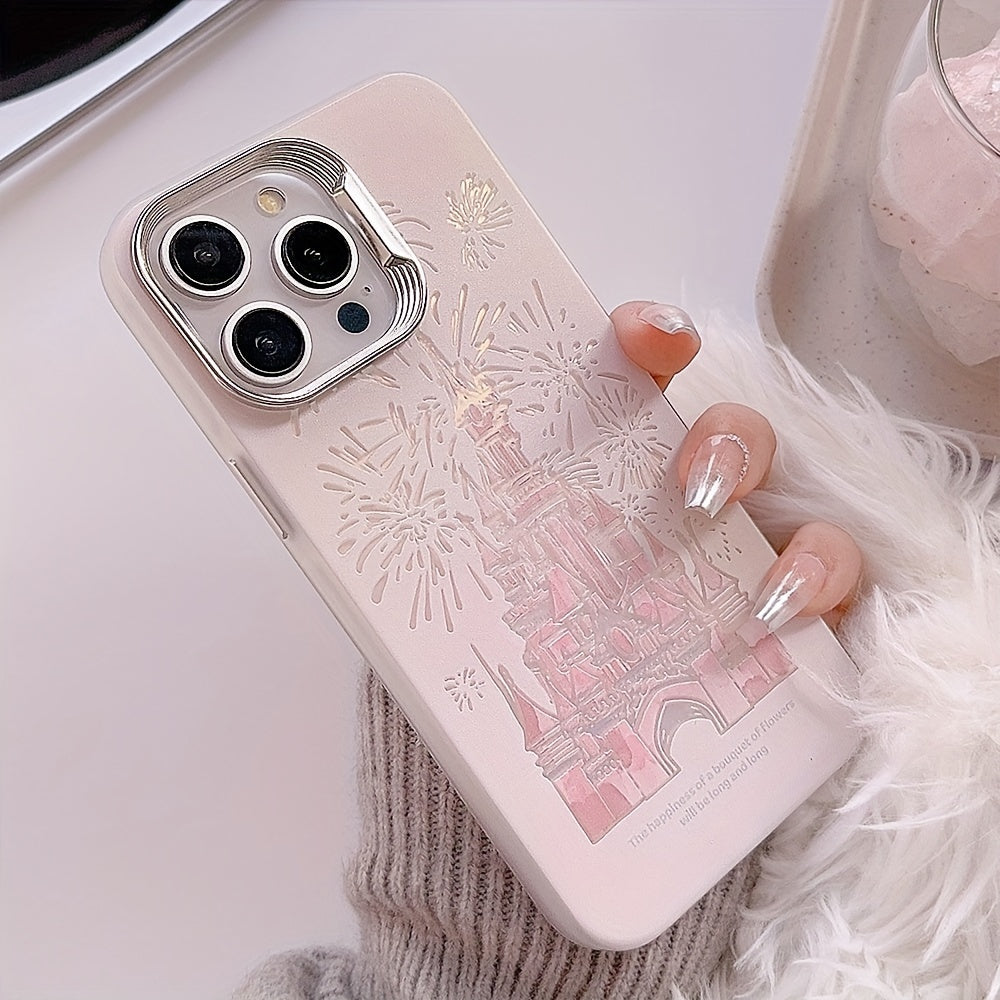 Aesthetic High-end Laser Dream Castle Fireworks Phone Case - Electroplated, Suitable for iPhone 11, 12, 13, 14, 15 Models