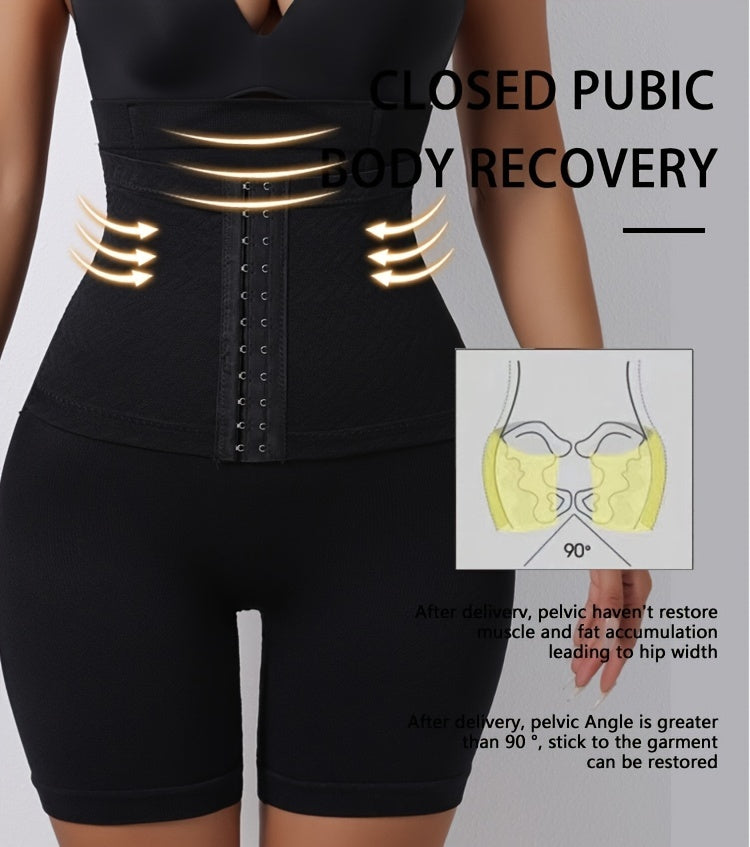 Elegant High-Waist Tummy Control Shapewear Shorts for Women - Seamless, Anti-Roll & Butt Lifting with Front Closure, Elegant Special Project Style