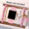 5pcs Digital Watch, Sports Fashion, Plastic Case, Silicone Band, Non-rechargeable Button Battery (Diameter＜20mm), Quadrate Electronic Watch, Luxury Bracelets, for Women, with Homecoming Season, Ramadan, Easter, Mother'S Day