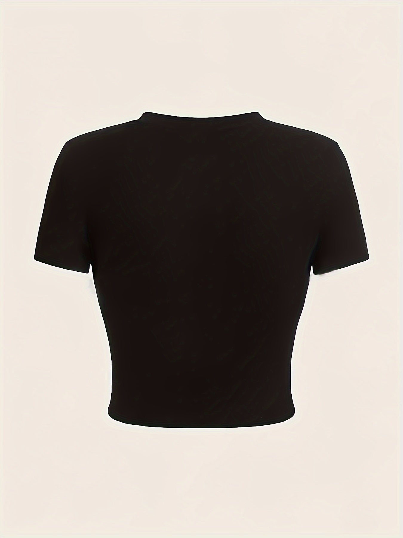 Rose Print Crew Neck T-Shirt, Casual Short Sleeve T-Shirt for Spring & Summer, Women's Clothing