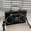 Sheng Da Trendy Crossbody Bag, Solid Color Textured Recorder Pattern, Polyester Lined Messenger with Buckle Closure, Painted Edges, Versatile Instagram Radio Box Shoulder Bag