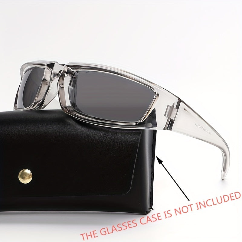 A Pair Of Polygonal Wrap Shape Y2K Future Wind Technology Sense Silvery Coated Mirror Fashion Glasses, Glasses Cloth, Glasses Case, Glasses Storage Case