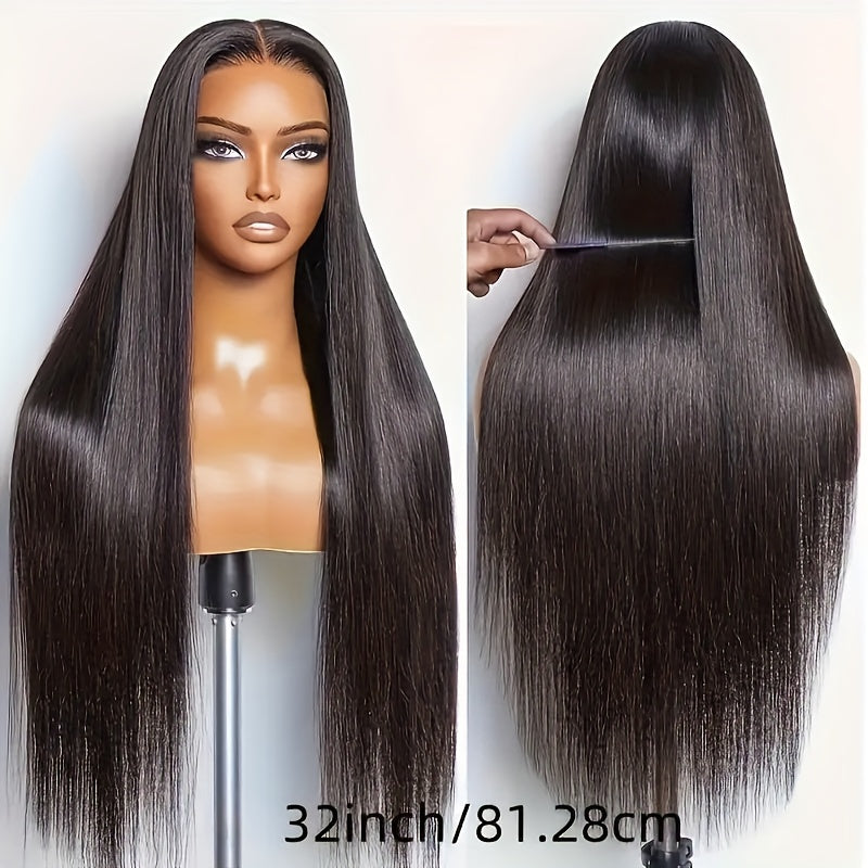 360 Full Human Hair Lace Wig For Women - 26-36 Inch Straight HD Lace Front Wig With Transparent Lace, 180% Density, Natural Color, Perfect For Birthday Party Gifts