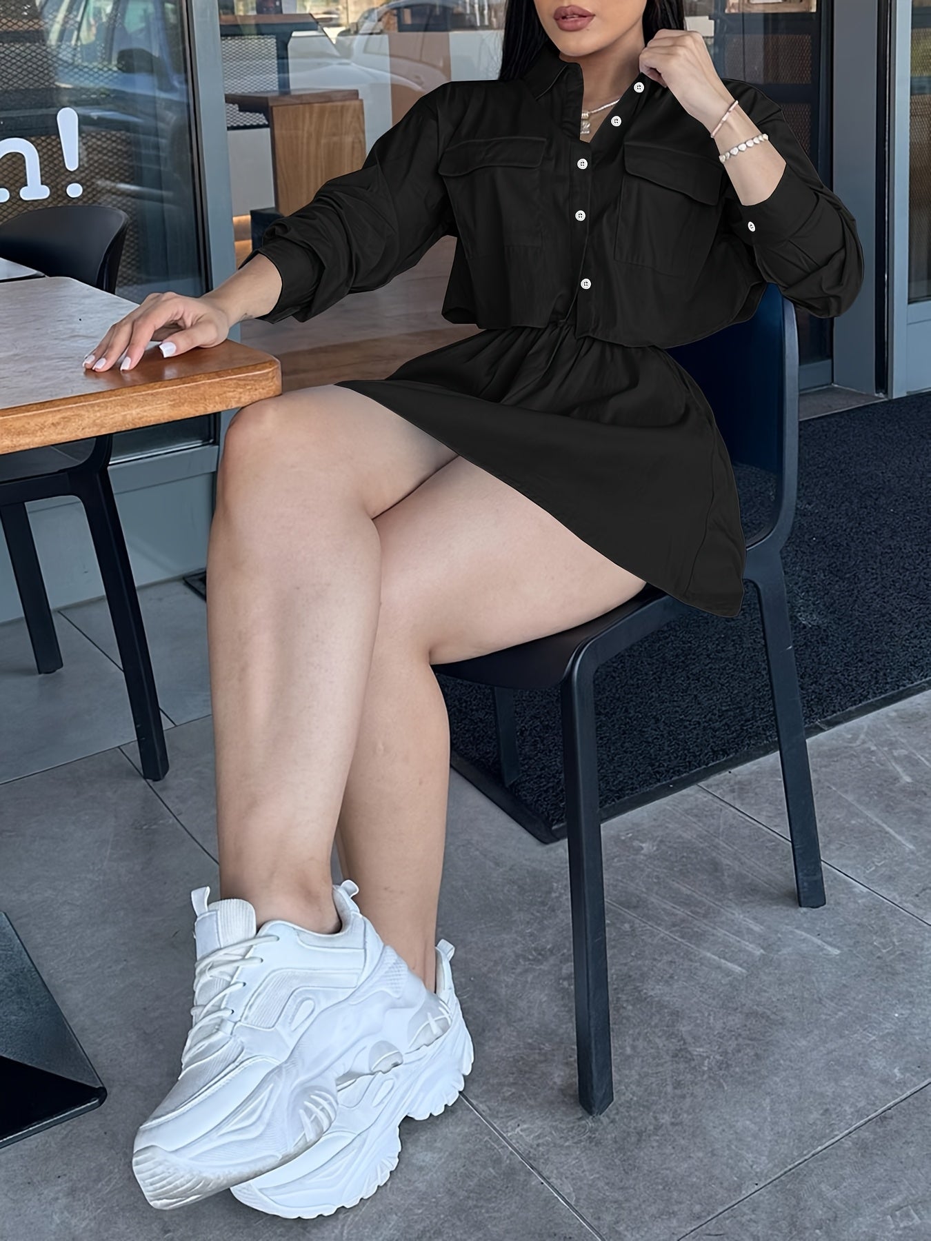 European and American Women's new spring/summer fashionable casual solid color skirt set