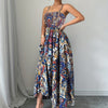 Mid Length Womens Printed Slip Dress