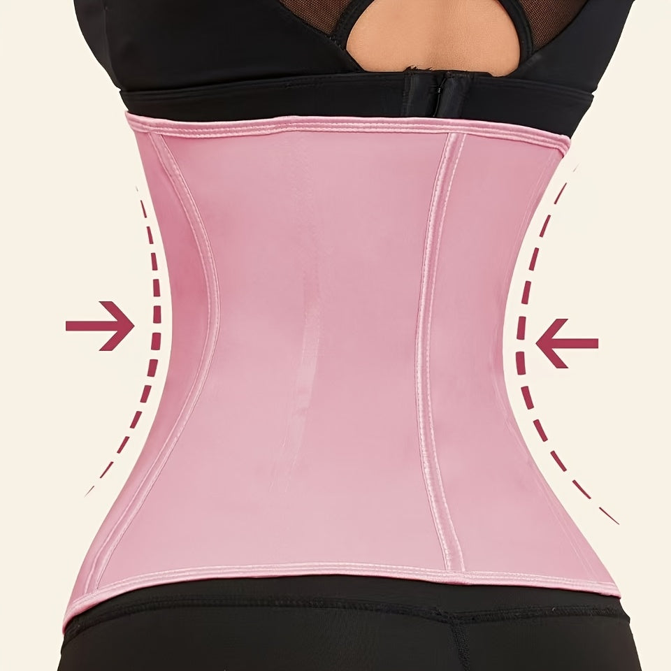 Women's Elegant Latex Waist Trainer Corset - Adjustable Buckle Compression Cincher Belt for Tummy Control & Posture Support, Shapewear for Workouts, Fashion Figure Shaping, Tummy Control Shapewear