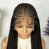 36 Inch Conrow Braided Wigs Lace Front Braided Wigs For Women Lace Braided Wigs Box Braid Wig Blended Handmade Braided Lace Front Wigs