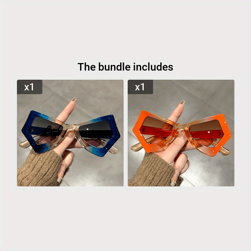 Butterfly Cat Eye Glasses Y2K Jelly Color Block Futurist Sunvisors Beach Party Club Favors For Women And Men's