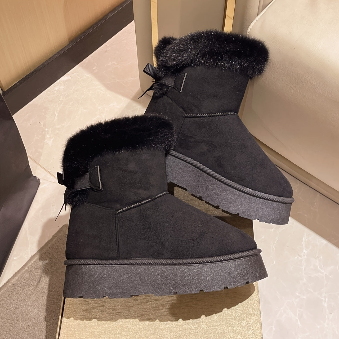Warm Fleece-Lined Snow Boots
