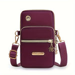 New Style Mobile Phone Bag for Women, Mini Crossbody Bag with Cell Phone Pocket, Hanging Neck Cloth Bag, Portable Wrist Coin Purse