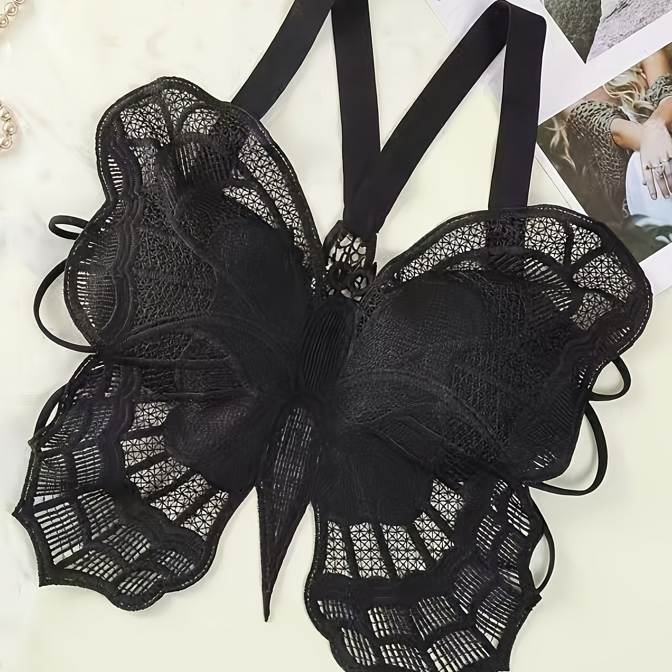 Chic Lace Cami Top with Bow Detail - V-Neck, Semi-Sheer Floral Print, Nylon Blend, Perfect for Casual Summer Wear