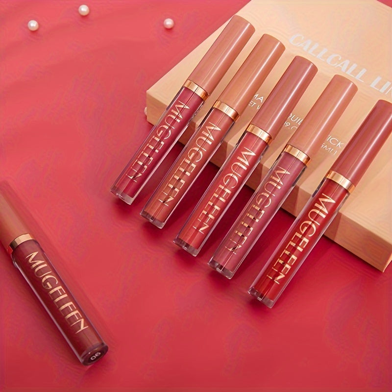 6-Pack Matte Lip Gloss Set with Long-Lasting Waterproof And Non Fading Lip Gloss, Suitable for Beauty Enthusiasts And Beginners. Perfect Mother'S Day Gift