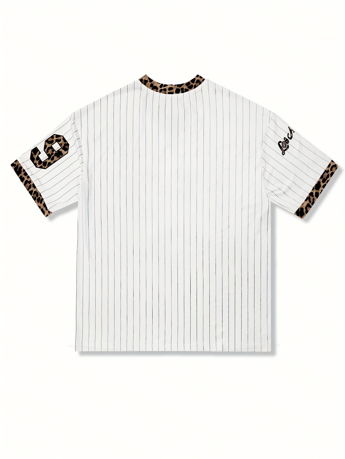 V-Neck Sports T-Shirt, Polyester, Slight Stretch, Knit Fabric, 180g/㎡, Print Pattern, with Net Fabric, for Spring/Summer