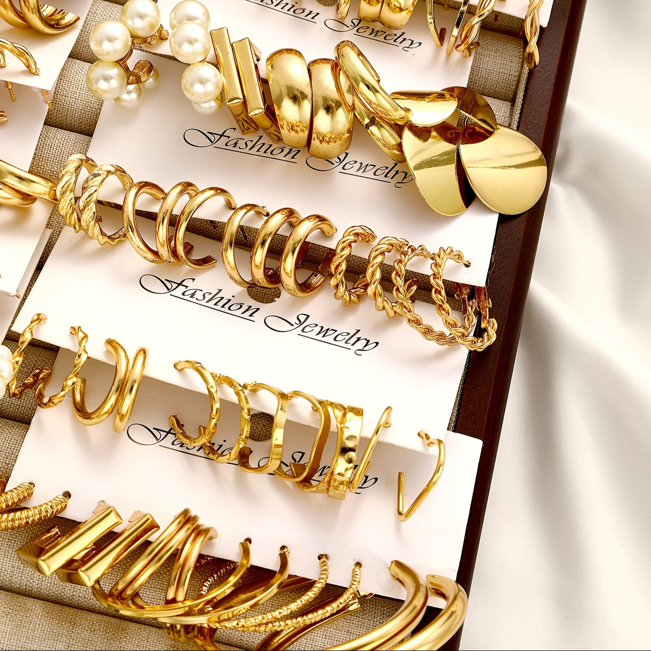 108pcs Vintage Elegant Fashion Earrings Set, Alloy with Stainless Steel Posts, Faux Pearl & Geometric Twisted Design, Versatile Wide Statement Earrings for Women, Ideal for All Seasons & Gift-Giving, Perfect Valentine'S Day P