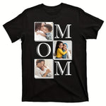Personalized Mom T-Shirt - Custom Photo Print Design, 100%, Casual Crew Neck, Short Sleeve - Perfect for Mother's Day, Birthdays & Holidays - Warm & Heartfelt Gift for Moms, Mothers Day Gifts for Mom