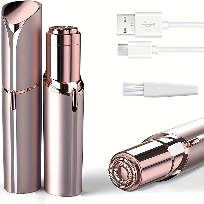 Facial Hair Remover For Women, Painless Hair Removal Device Portable Womens For Lip, Chin With USB Rechargeable, Rose Golden &Red &White