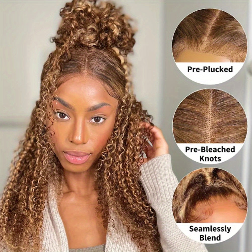 Highlight 200 Density 360 360 Frontal Closure Only Wig Full Hd Lace Front Wig 20 Inch P427 Deep Wave Lace Frontal Wig Real Human Hair For Women