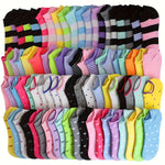 20 Pairs Women's No-Show Socks - Geometric Pattern, Smooth Polyester Fabric with 120g/m² Weight - Casual & Gift-Perfect | Soft & Breathable | Ribbed Low Cut Design