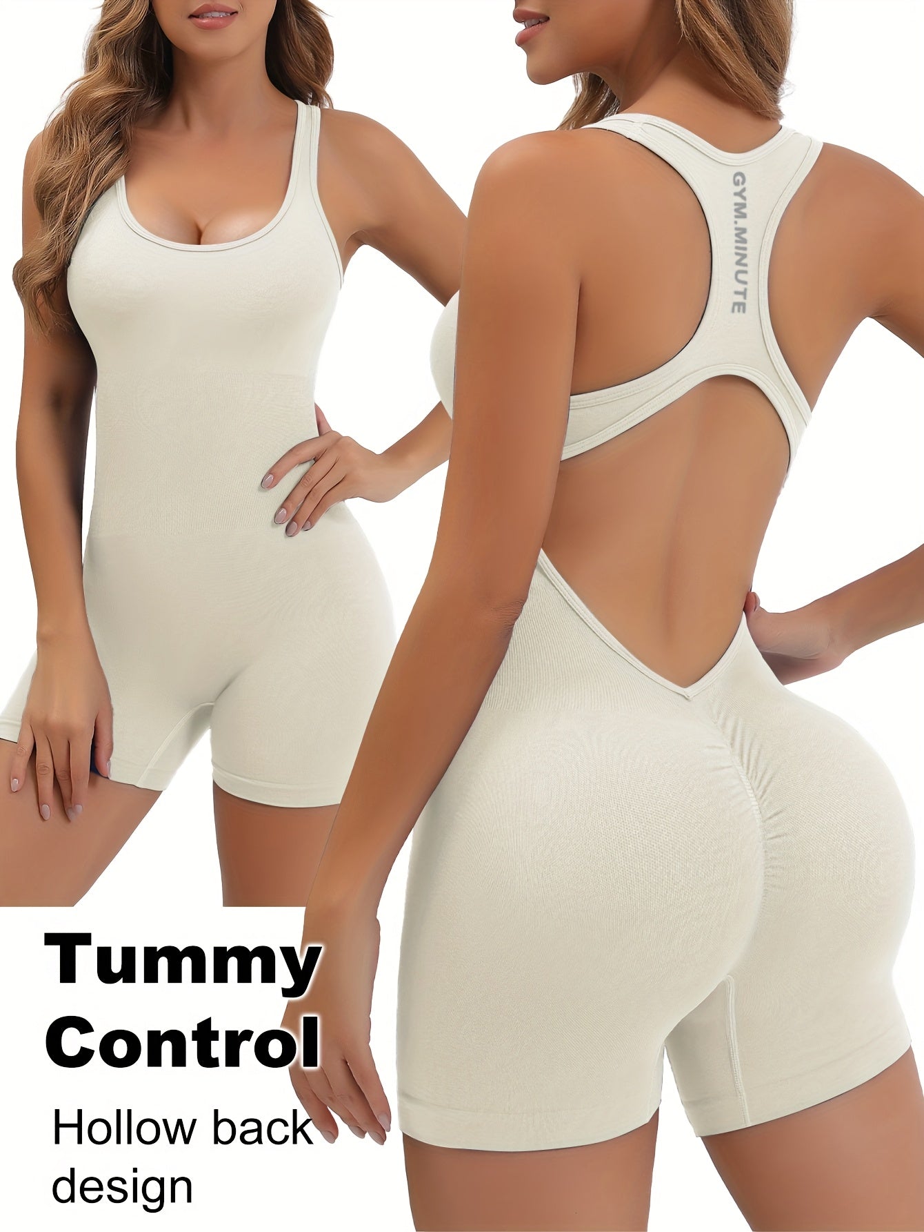 Women's High-Stretch Seamless Brown Jumpsuit Bodysuit - Soft, Breathable, 4-Way Stretch for Yoga, Tennis & Fitness - Quick-Dry, No Sheer Fabric, Machine Washable