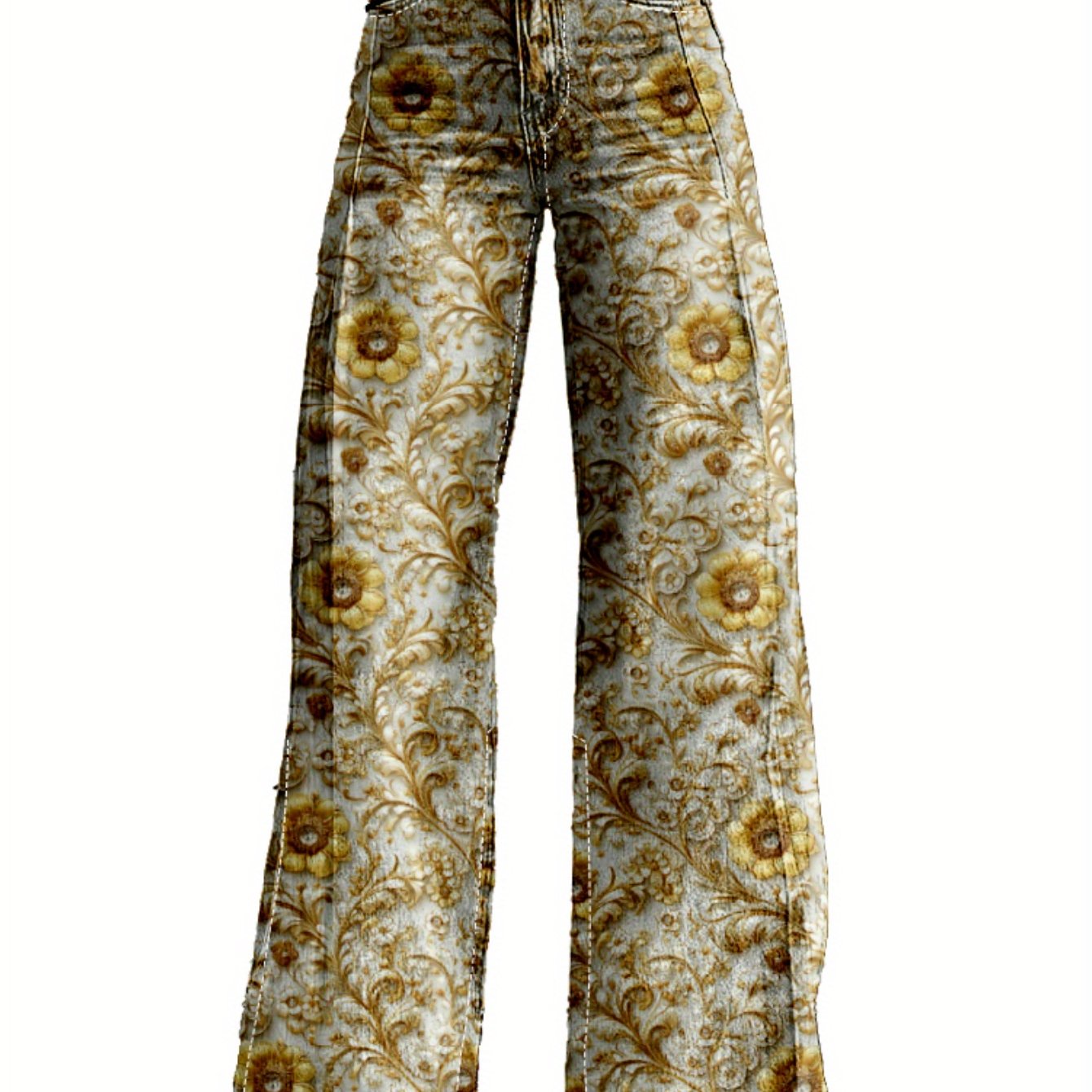 Y2K Women'S Pants Wide Leg Versatile Flared High Waisted Baggy Pants Abstract Geometry Element 3D Printed A Line Hanging Feel Casual Comfortable Loose Floor Length Pants Spring Autumn Polyester Hip Hop