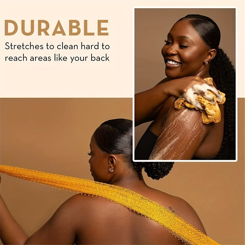 1pc Nylon & Polyester Bath Scrubber, Deep Cleansing Exfoliating Towel for Sauna & Shower, Durable Personal Care Bath Tool