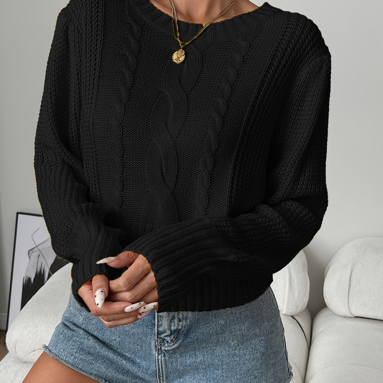Knitted Pullover D9730#