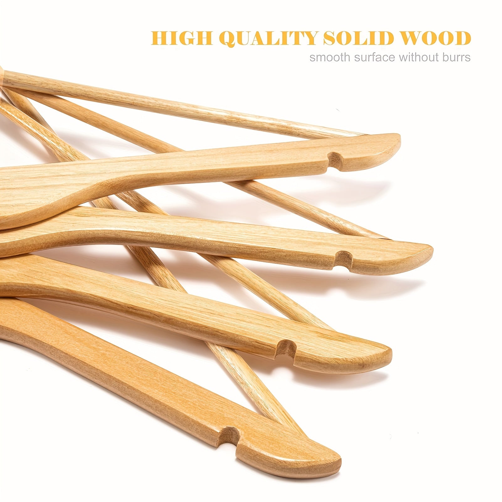 20/30pcs Sturdy Wooden Hangers Durable & Slim Clothes Hanger with 360° Rotatable Hook Natural Finish & Notches Wood Hangers Premium Coat Hanger for Closet Clothes Hangers (Natural/Walnut/Black) Clothing & Closet Storage