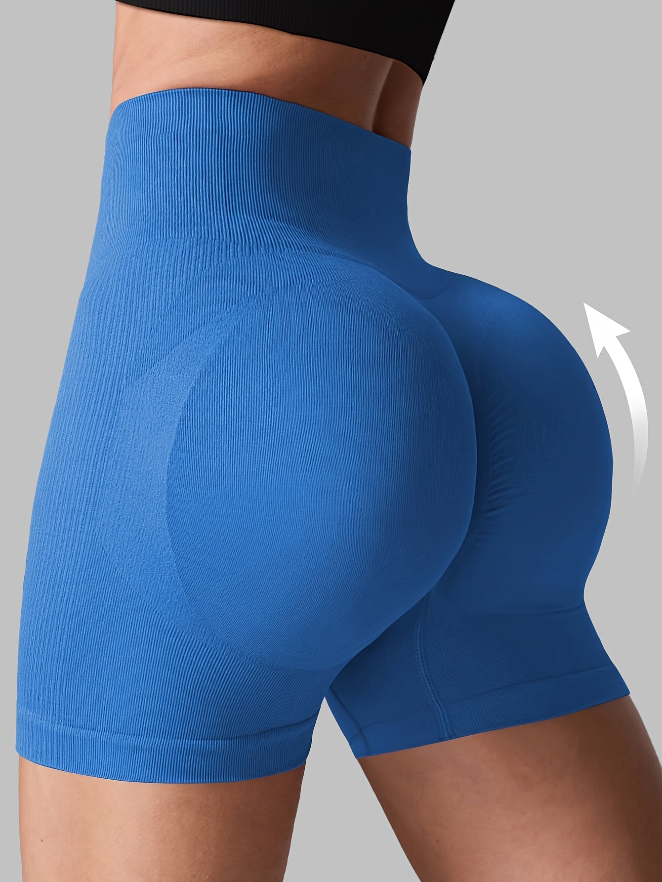 High Waist Yoga Shorts for Women 10-Piece Set, Polyamide 90% Elastane 10% Seamless Sports Shorts, Breathable Moisture-Wicking Fabric, High Stretch Skinny Fit, Elastic Waistband, Tummy Control Belly Support, All-Season Solid C