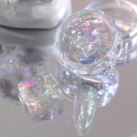 1 Box of Aurora Opal Glitter Flakes, 5 Colors Dreamy Cloud Brocade Nail Art Flakes, Shimmering Iridescent Holographic Sparkle Sequins for DIY Nail Design