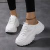 Women's Breathable Mesh Mule Sneakers, Casual Lace Up Outdoor Shoes, Women's Comfortable Shoes