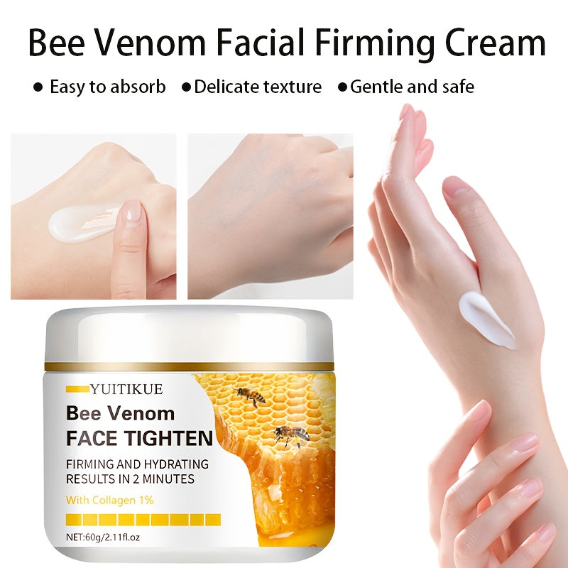 60g Hypoallergenic Face Lotion, Moisturizing, Containing Vitamin E, Hyaluronic Acid and Collagen, for Drying Skin, Suitable for All Skin Types