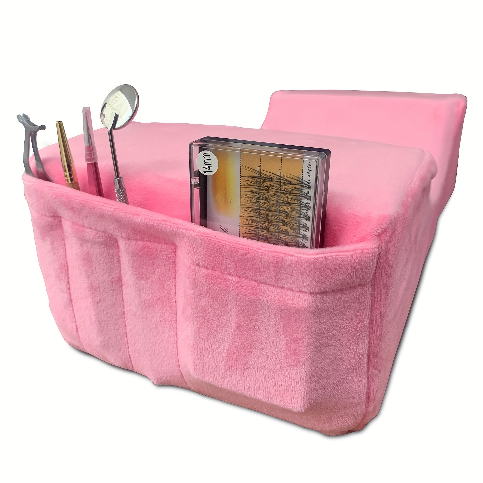 Mollie Lipper U-Shaped Eyelash Extension Pillow - Hypoallergenic, High Rebound Comfort Cushion in Pink, Gray, & Black for Lash Techs and Makeup Artists